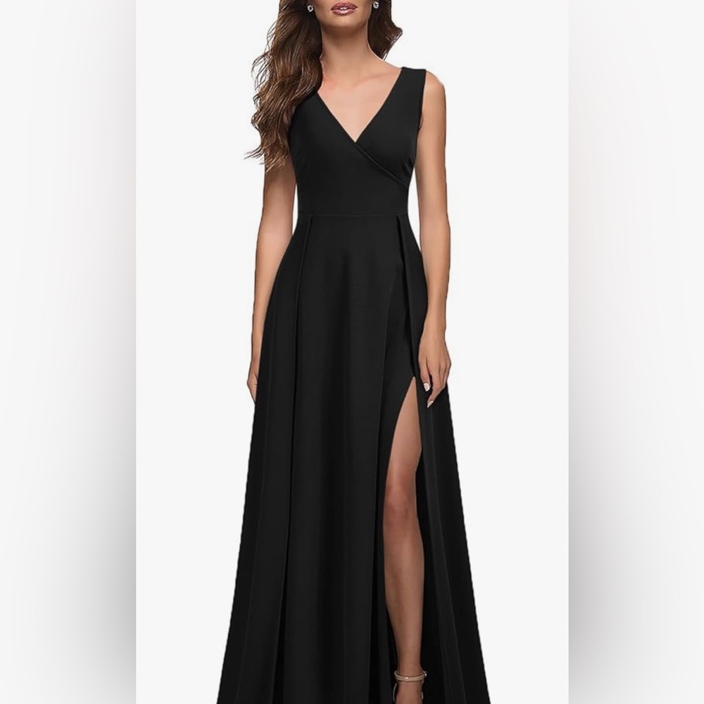 Women's V Neck Sleeveless Split Formal Dress Cocktail Party Long Dress